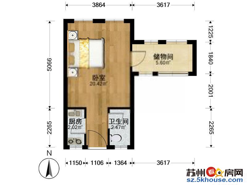 三元四村 西环路地铁1号线 一室一厅低楼层 家电齐全随时入住