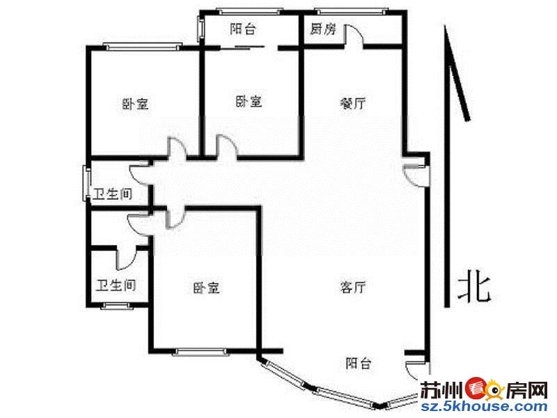 胥江路地铁口 精装三房 押一付一 桐泾公园 友联附近 带内卫