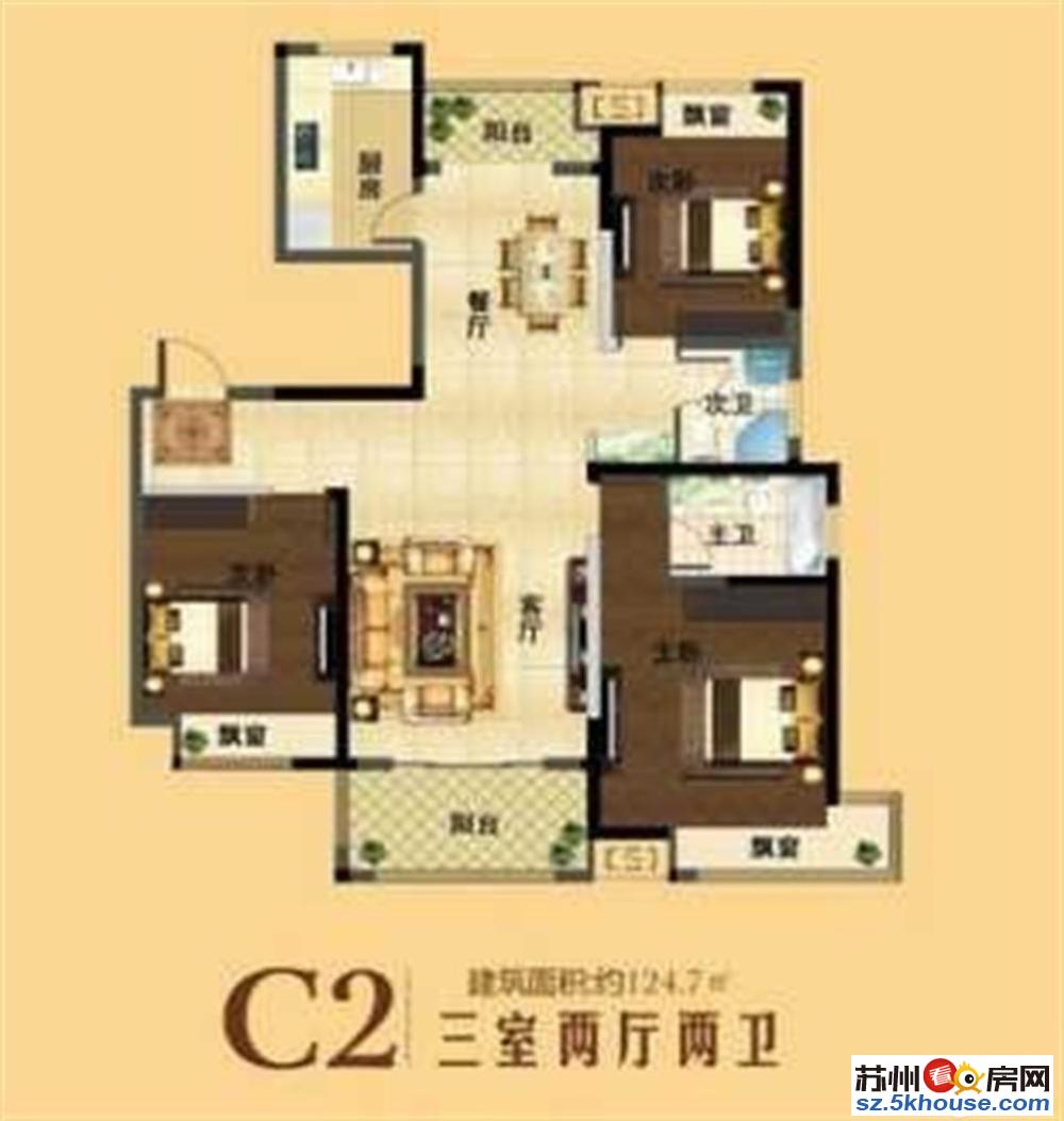 越湖名邸  3室2厅2卫 精装修家具家电齐全楼层 拎包入住