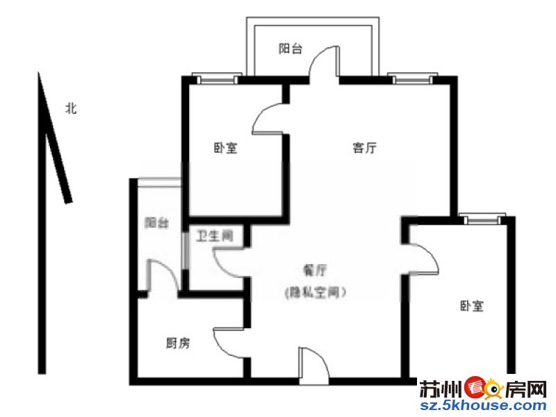 月付 胥江路2号线 桐泾公园 大禹国际 新康花园精装1房朝南