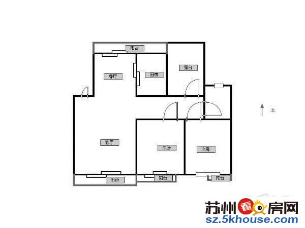 美罗泉屋旁 世纪花园3房2卫精装 3500元 家具家电齐全