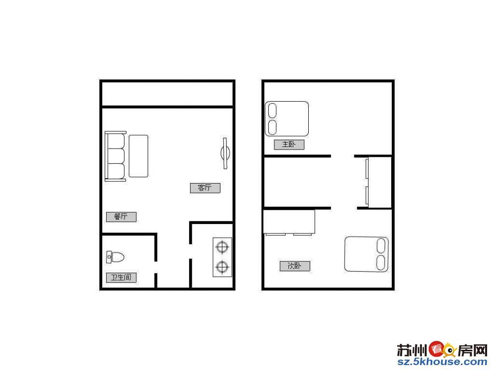 木渎地铁口香枫印象2房2卫 家具家电齐全 随时看房 拎包入住