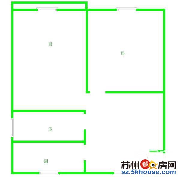 广大家园 整租2室 附二医院 金螳螂 劳动路 姑香苑石路彩香