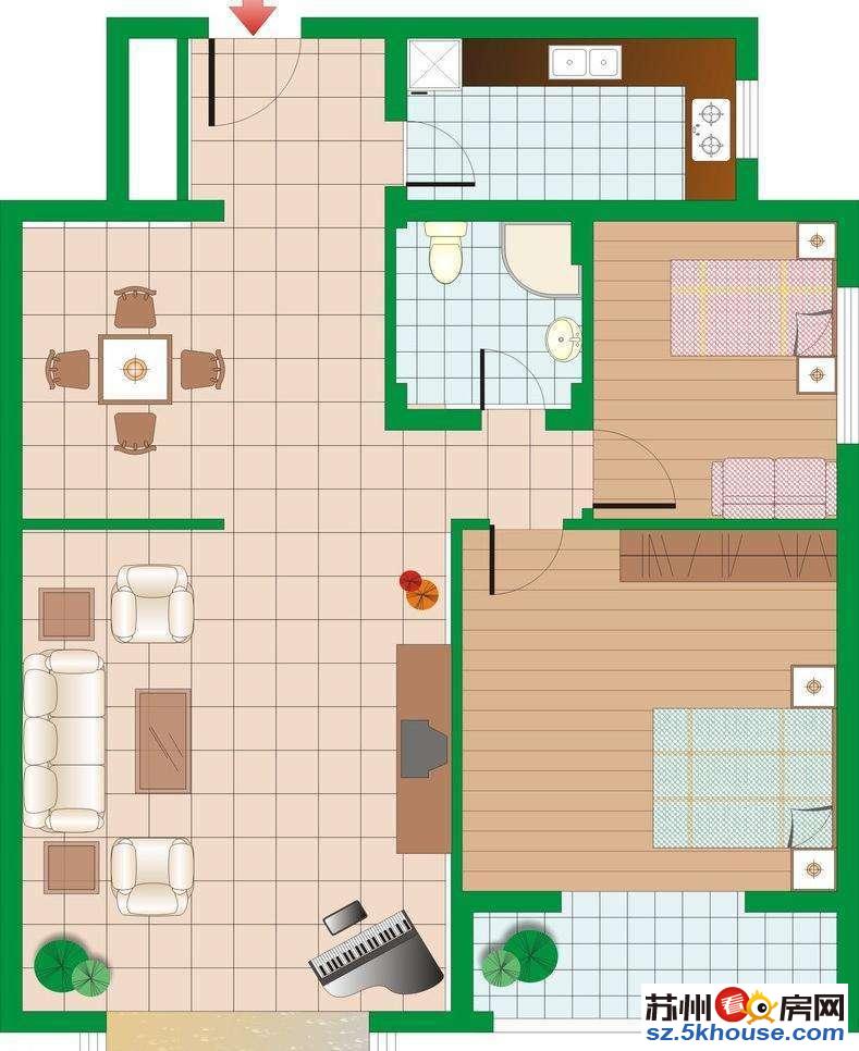 苏苑高中附近豪华装修原业主自住房子高架地铁口