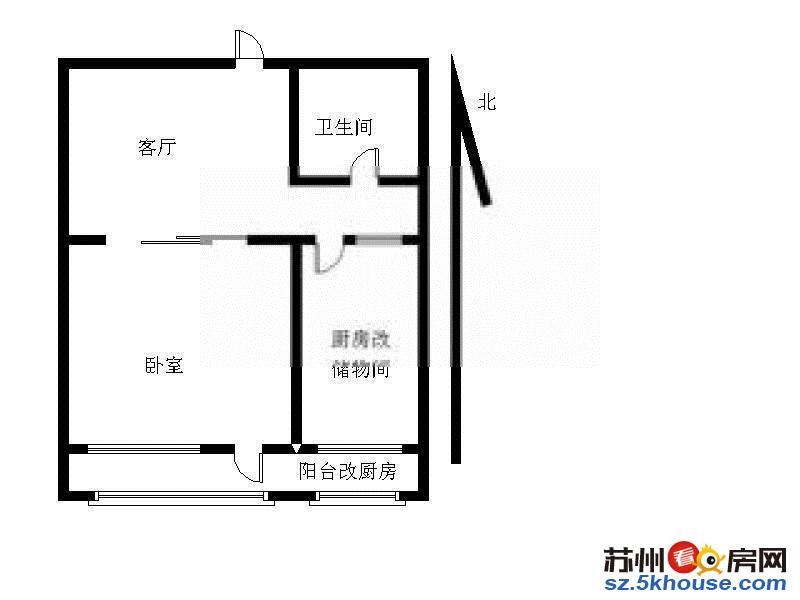 可月付 菱塘新村 西城永捷 大润发 精装一室 拎包入住