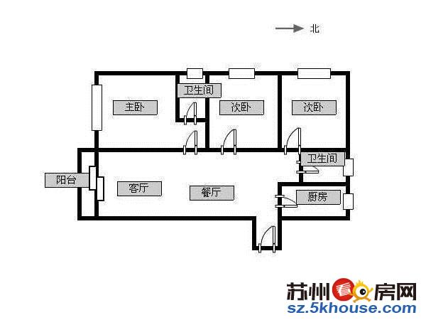 友联地铁口 立达 精装三房 带 拎包入住押一付一