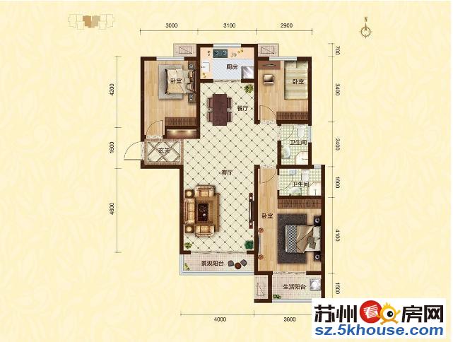 地铁2号线友联站  长吴路友联一村   全装2房1600急租