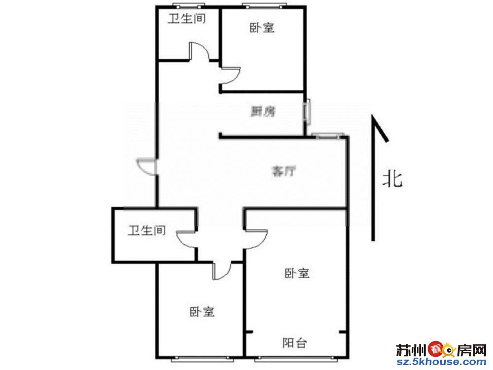 可压一付一 桐泾北路仁安街 航西新村精装3房 干净清爽