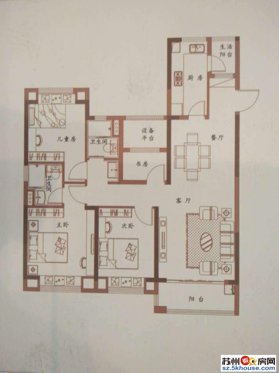 金科东方水榭大四房整租随时看房拎包入住家电齐全