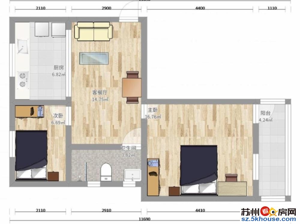 西环路地铁口三元三村精装两房 全新装修 家电齐全 看房方便