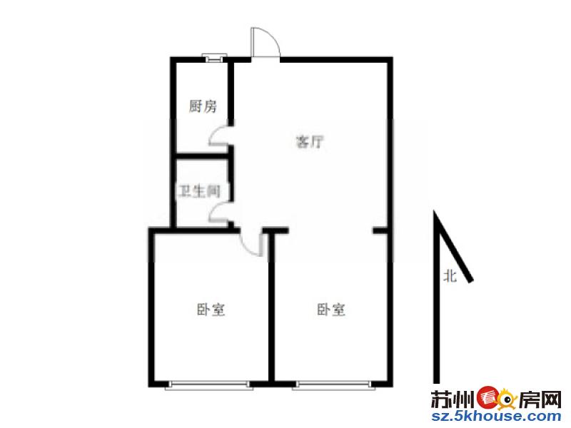 广济路大润发 菱塘新村 精装两室 押一付一 拎包入住干净整洁