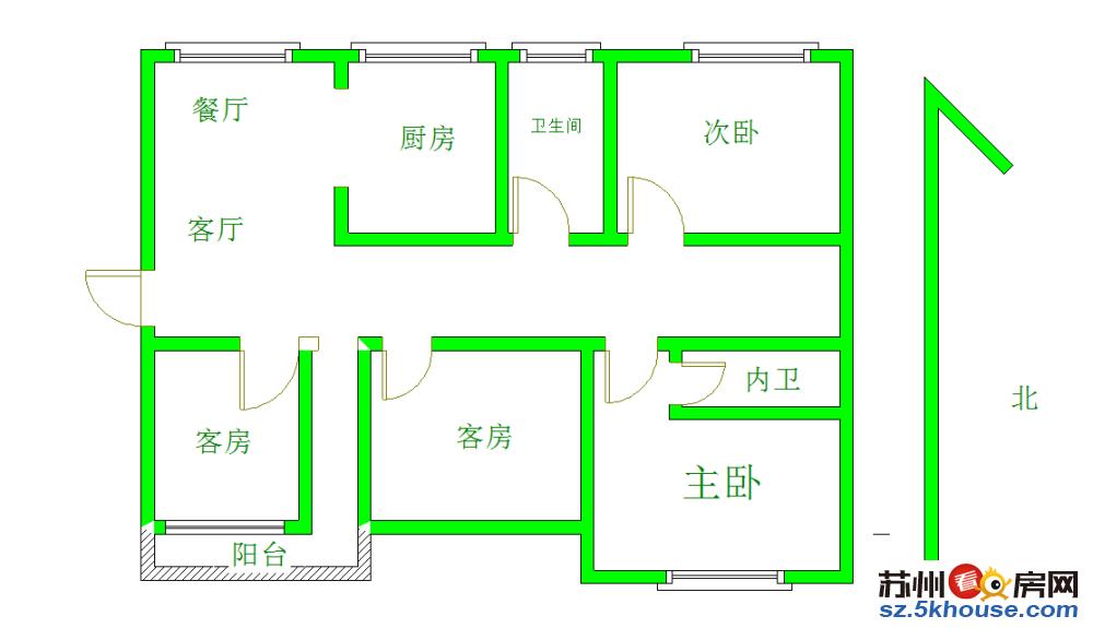 郭巷 尹东新村 四室 有钥匙 随时看房 拎包入住