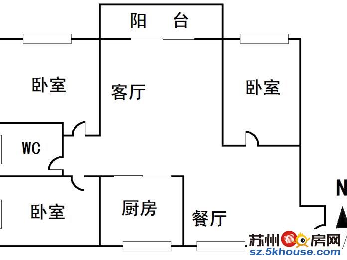 整租三居室 香城花园 精装 家具家电齐全