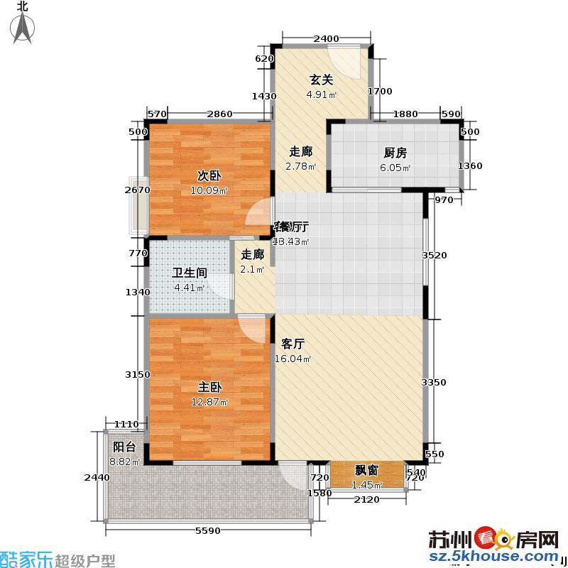 天逸湾花园 新推 精装2房 有产证带 采光很好看房方便