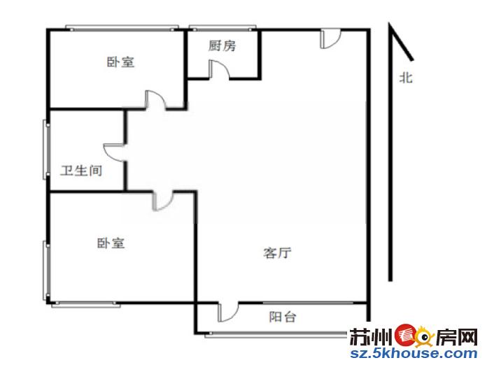 胥江新村 精装两室 押一付一 胥江路轻轨 同济医院 桐泾公园