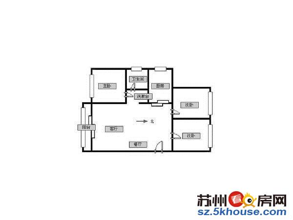 雍尚花园 采光视野好 看房方便 诚心出售三室一卫