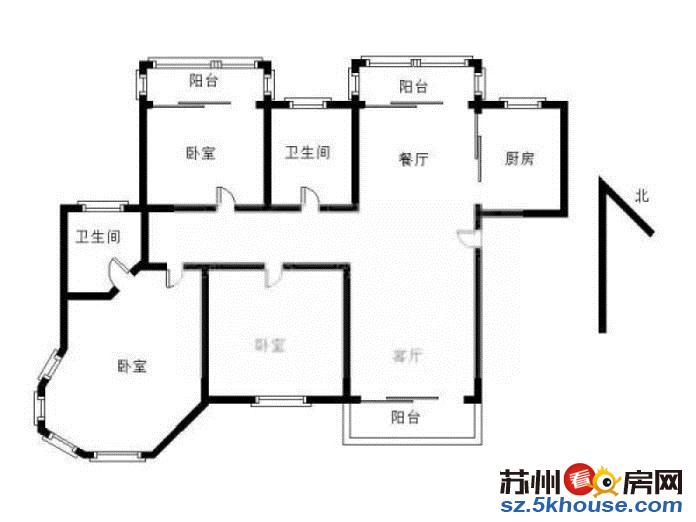 金螳螂体育馆旁 姑香苑 精装三室 月付 附二医院  三香广场