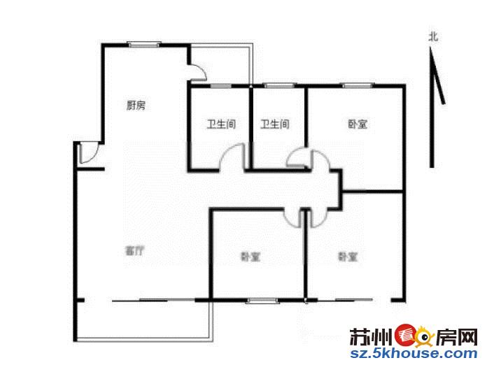 康桥丽都 精装三房 家具家电齐全 拎包入住