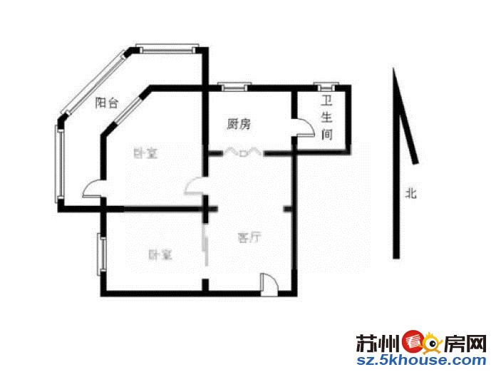 彩香二村 精装两室 押一付一 桐泾北路轻轨 附二医院  首租