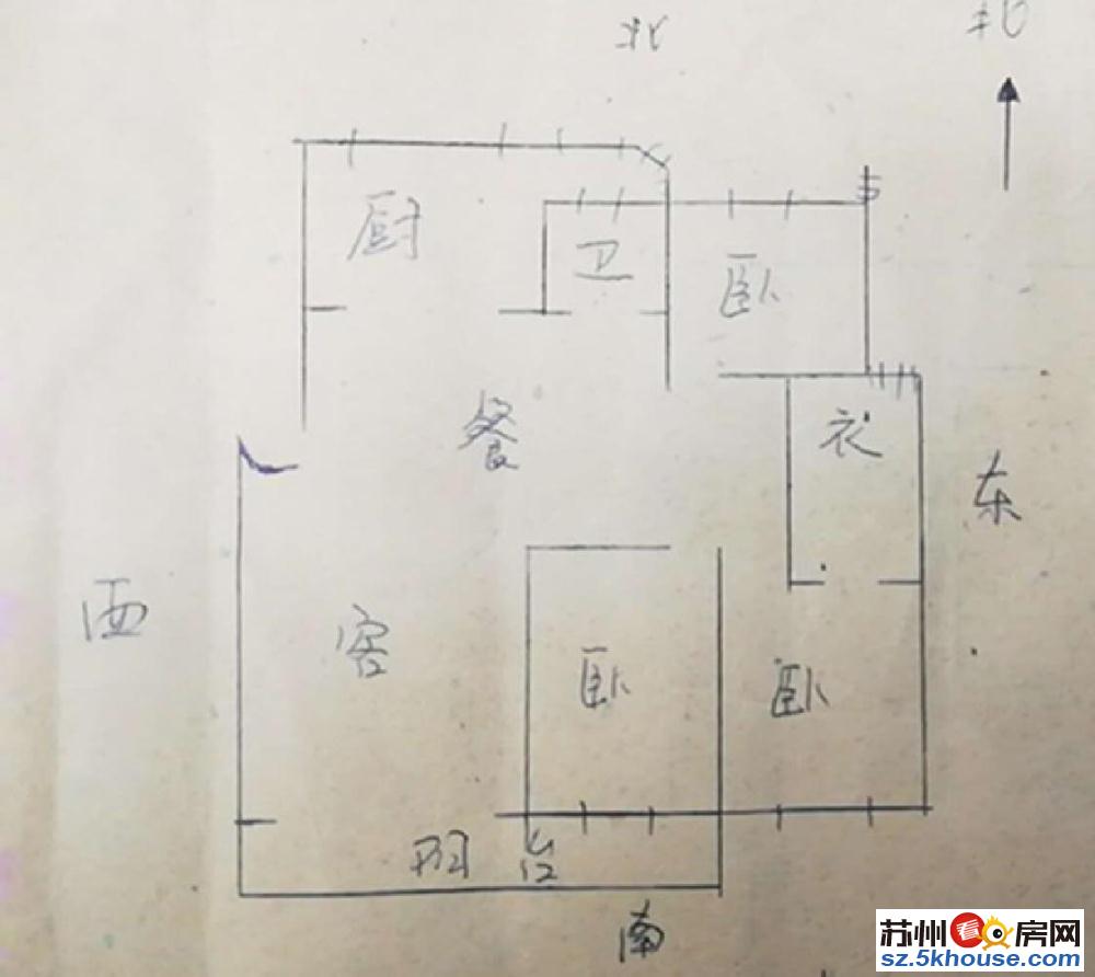 新区实验 嘉多利花园 精装大三房 宽大阳台满五年 看房有钥匙