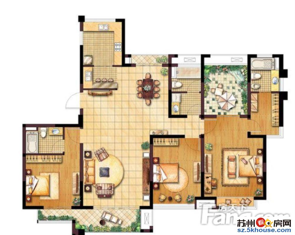 出售万业湖墅经典精装4房改善型住宅126平295万