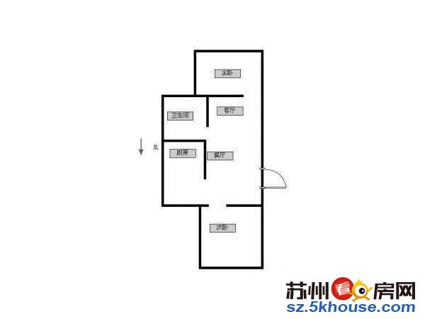 急售 里河新村 全新精装两房57平110万 全明有钥匙