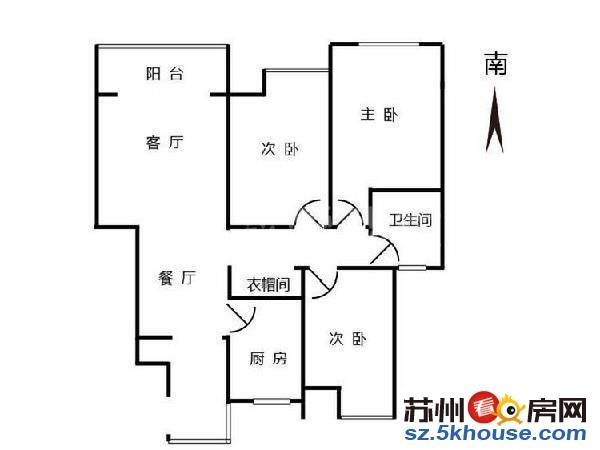 南门路领秀江南三房朝南 带车位 采光好格局正气留家电