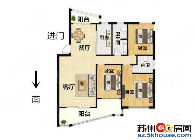 香城一区南北通透大三房 电梯层 位置好 带车位 实勘房源