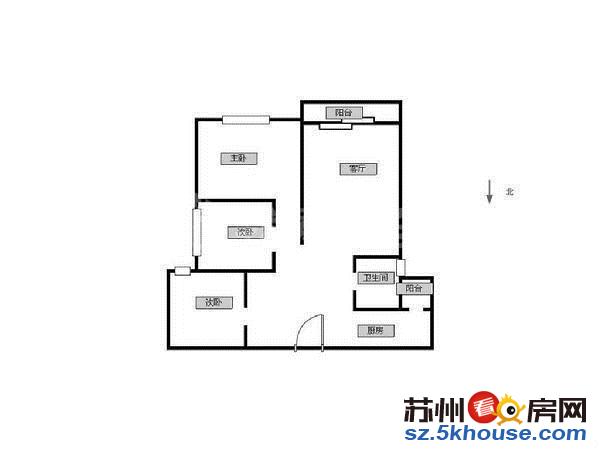 此房为三室两厅一卫 全新毛坯 中间楼层