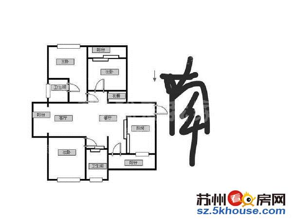 公园天下 自住大三房  中上楼层诚心出售