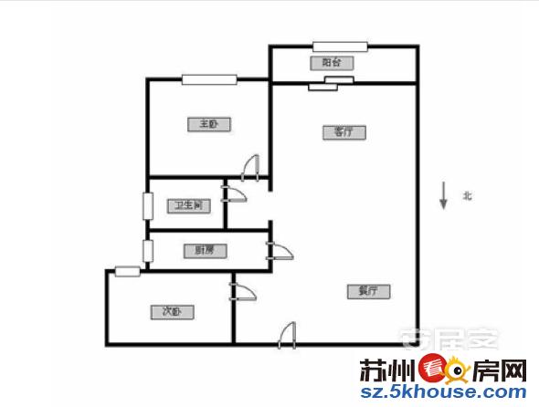 新上 急售 振华名额 翠园新村 85平 两室 245万