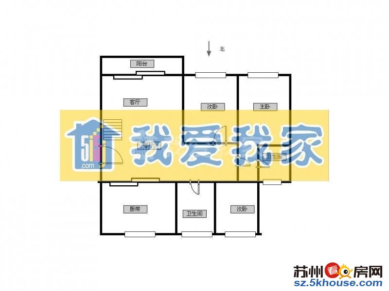 汇翠家园 五室三厅 婚房装修户型正气南北通透