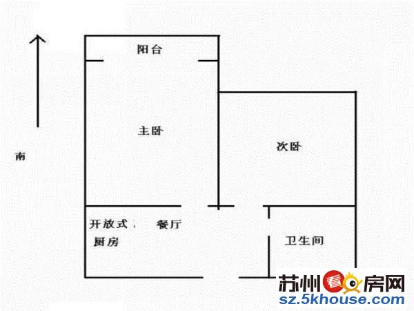 东环一三村 精装两房朝南52平126万 5楼首付25万有钥匙