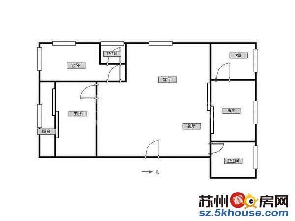 新康花园六期三室两厅两卫看房方便