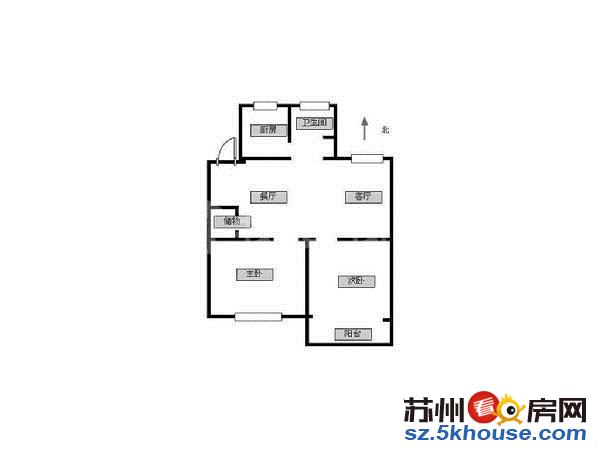 城西教师新村新出新装正气通透大两房两厅一卫安静位置中上楼