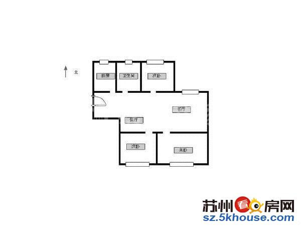 6号地铁旁 和美家园毛坯大三房 户型方正 南北通全明户型诚售