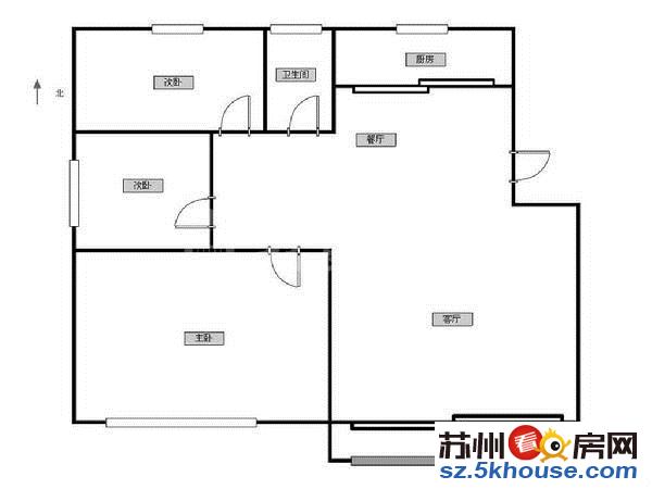 中海御景湾 88平边户 南北通透 三面采光 全明户型诚售