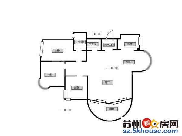 香城花园 婚装三房 您与丈母娘的改口房 满二送自库 可谈