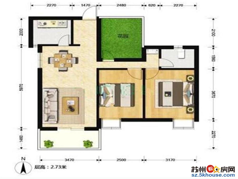 急售 怡景旁 中锐上城花园 全新毛坯三房 带30平院子 独库