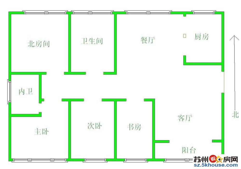 新上嘉和丽园 精装改善大四房.四开间朝南南北阳台有钥匙