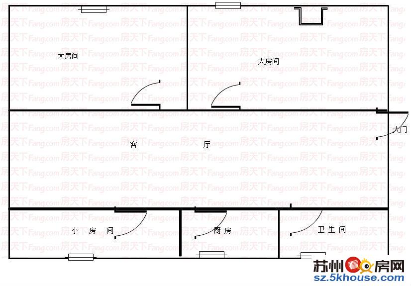 观景新村三楼有钥匙76.6平三房中档装修有图片有独库156万