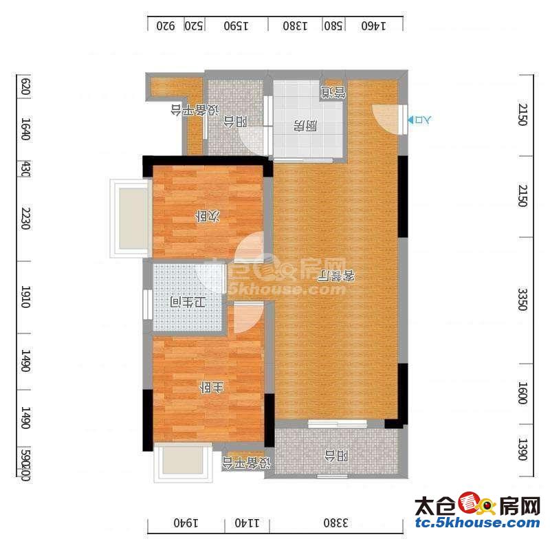 精装修 上海东路 层高4.5 面朝南 落地窗 公寓房