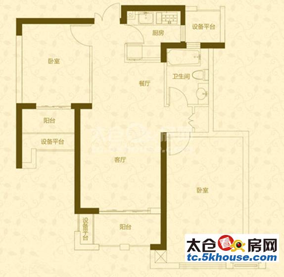 上海花园二期 2500元/月 2室2厅1卫 精装修 ,价格实惠,空房出租