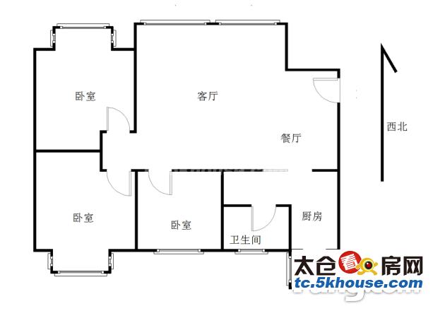 安居!东港小区 95万 3室2厅1卫 精装修 让你惊喜不断!