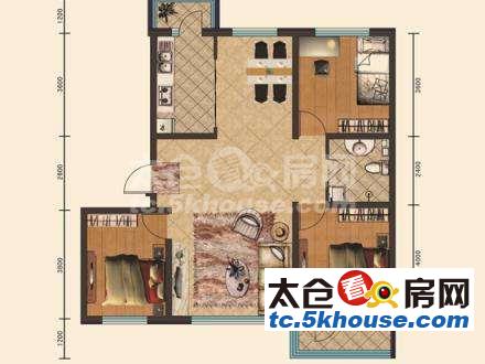 全新家私电器,华源上海城三期 2800元/月 2室2厅1卫,2室2厅1卫 豪华装修