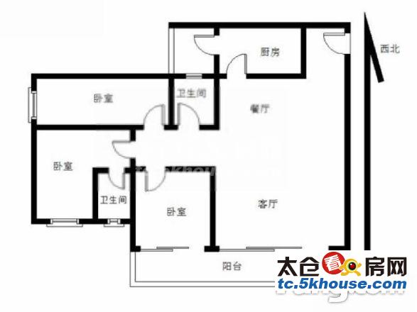 又好又便宜的房子哪里找?张江和园 120万 3室2厅2卫 精装修