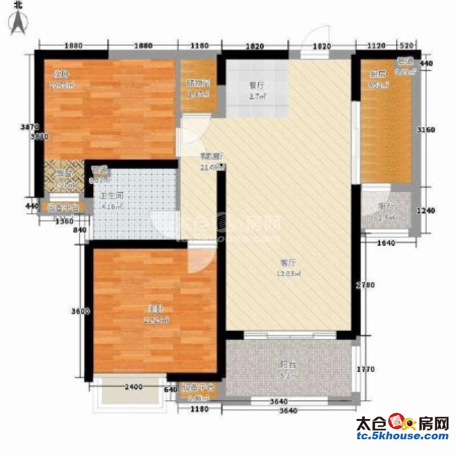 出租 津华园 80平 精装 1600元月 好楼层