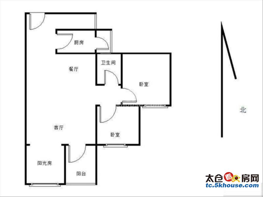 中医院旁弇州府90.07平3居南北向豪华装修随时签约