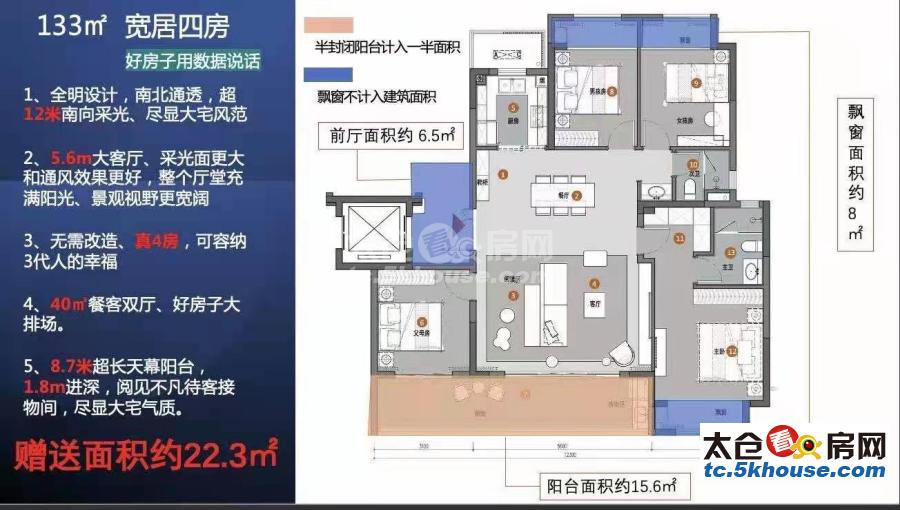 娄江新城 地铁十八港站 精致三房 团购价 带看 更多惊喜来电详询