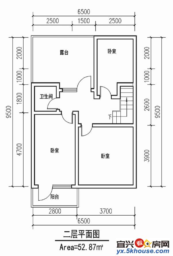 丁蜀镇陶欣苑三楼140平毛坯汽库